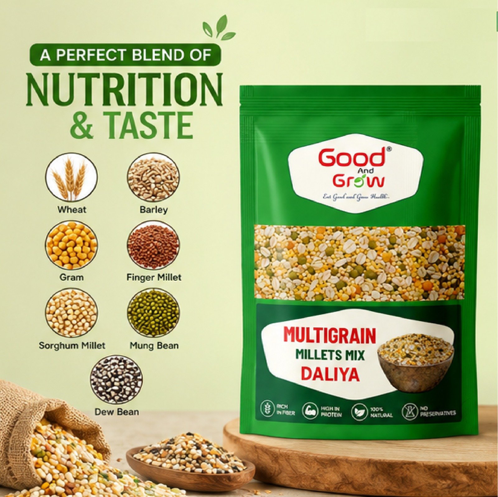 Multigrain Millets Mix Daliya 500 Grm - Image 5